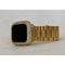 Custom Apple Watch Band Mens Gold Rolex Style & or Lab Diamond Bezel Cover Smartwatch Bumper 38mm-45mm Series 1-8 SE