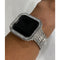Custom Bling Apple Watch Band 38mm 40mm 42mm 44mm Rolex Style & or Lab Diamond Bezel Cover Series 6 Handmade