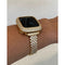 Gold Apple Watch Band 40mm 41mm Woman  and or Lab Diamond Bezel Cover 45mm Series 7 Iwatch Bling Custom Handmade