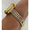 Gold Apple Watch Band Women 38 40 42 44mm and or Pave Lab Diamond Bezel Case Custom Handmade
