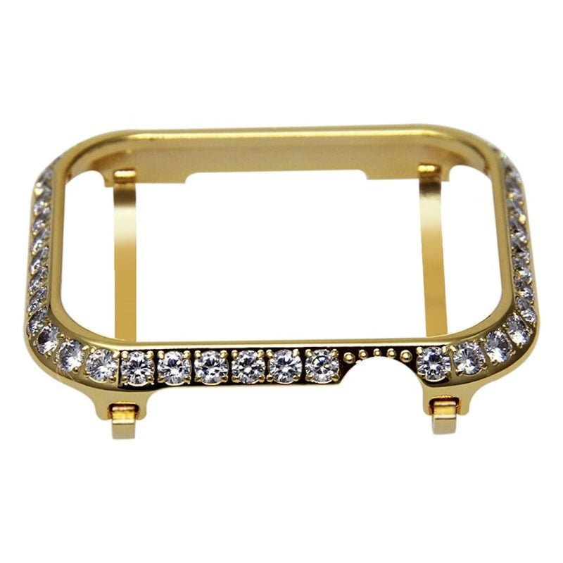 Gold Apple Watch Bezel Bling 38mm-44mm, Lab Diamond 3mm Iwatch Case Cover Iwatch Band Bling