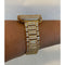 Iced Out Apple Watch Band Yellow Gold & or Lab Diamond Bezel Cover Smartwatch Bumper 38mm-45mm Series 1-8 SE