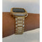 Iced Out Apple Watch Band Yellow Gold & or Lab Diamond Bezel Cover Smartwatch Bumper 38mm-45mm Series 1-8 SE