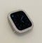 Silver Apple Watch Bezel, Metal Lab Diamond Cover 2.5mm Iwatch Bling 38mm 40mm 42mm 44mm Custom Handmade