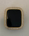 Custom Iced Out Apple Watch Bezel Cover Gold with 2.5mm Lab Diamonds 40mm 44mm Handmade