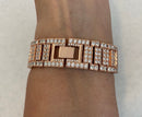 41mm 45mm Bling Apple Watch Band Rose Gold 38mm 40mm 42mm 44mm and or Lab Diamond Bezel Cover Series 1,2,3,4,5,6,7 SE Handmade