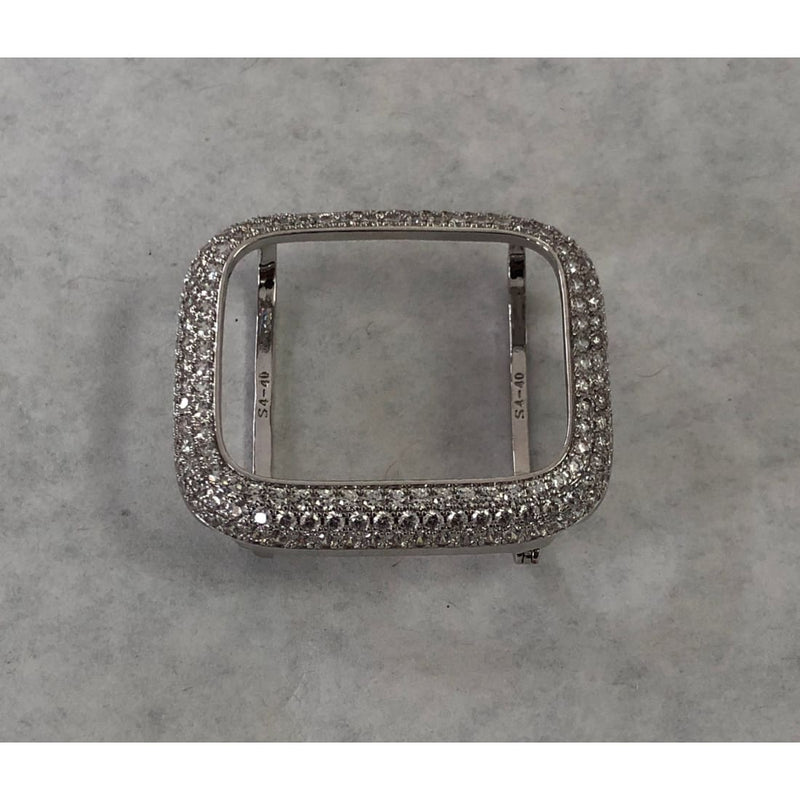 Reserved for Zina Apple Watch Band Woman Silver and or Apple Watch Cover Lab Diamond Bezel Bling 40mm + 3 extra links