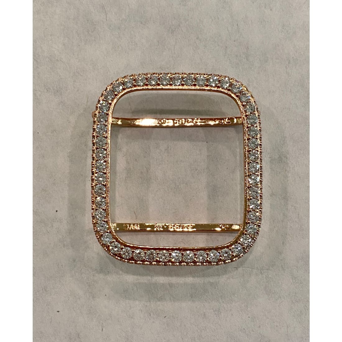Rose Gold Apple Watch Band 41mm 45mm Swarovski Crystals & or Series 7 Lab Diamond Bezel Cover Case 38mm-44mm for Smartwatch