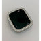 Series 1-8 Apple Watch Band 41mm 44mm Silver Swarovski Crystal Baguettes & or 2.5mm Lab Diamond Bezel Bumper Cover 38mm-44mm