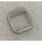 Series 1-8 Apple Watch Band 41mm 45mm Silver Stainless Steel Ultra Thin & or Lab Diamond Bezel Cover Bling for Smartwatch