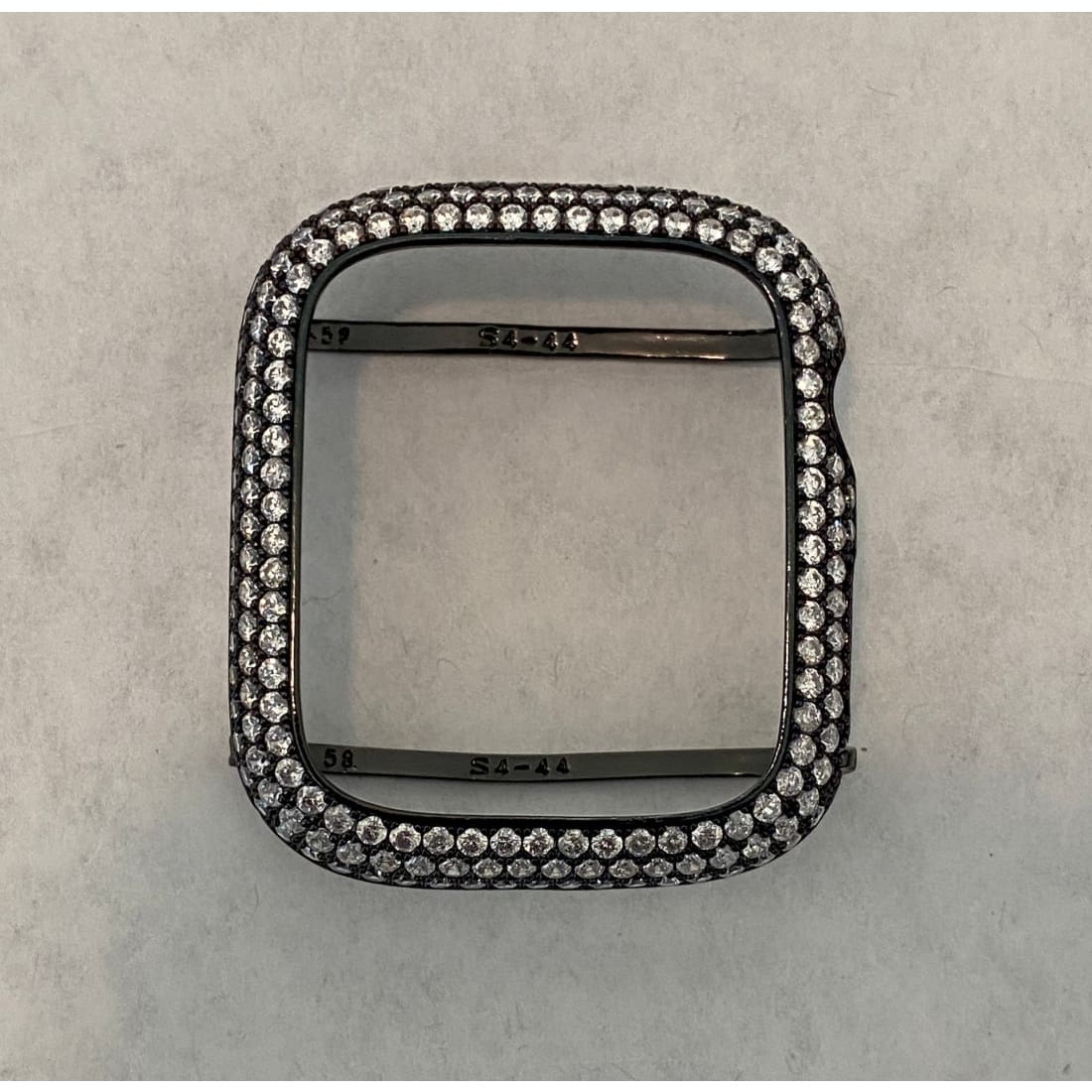 Series 1-8 Apple Watch Band Black 41mm 45mm & or Lab Diamond Bezel Cover 38mm 40mm 42mm 44mm Iwatch Case