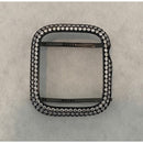 Series 1-8 Apple Watch Band Black 41mm 45mm & or Lab Diamond Bezel Cover 38mm 40mm 42mm 44mm Iwatch Case