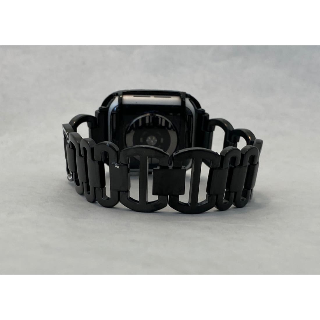 Series 1-8 Apple Watch Band Black 41mm 45mm & or Lab Diamond Bezel Cover 38mm 40mm 42mm 44mm Iwatch Case