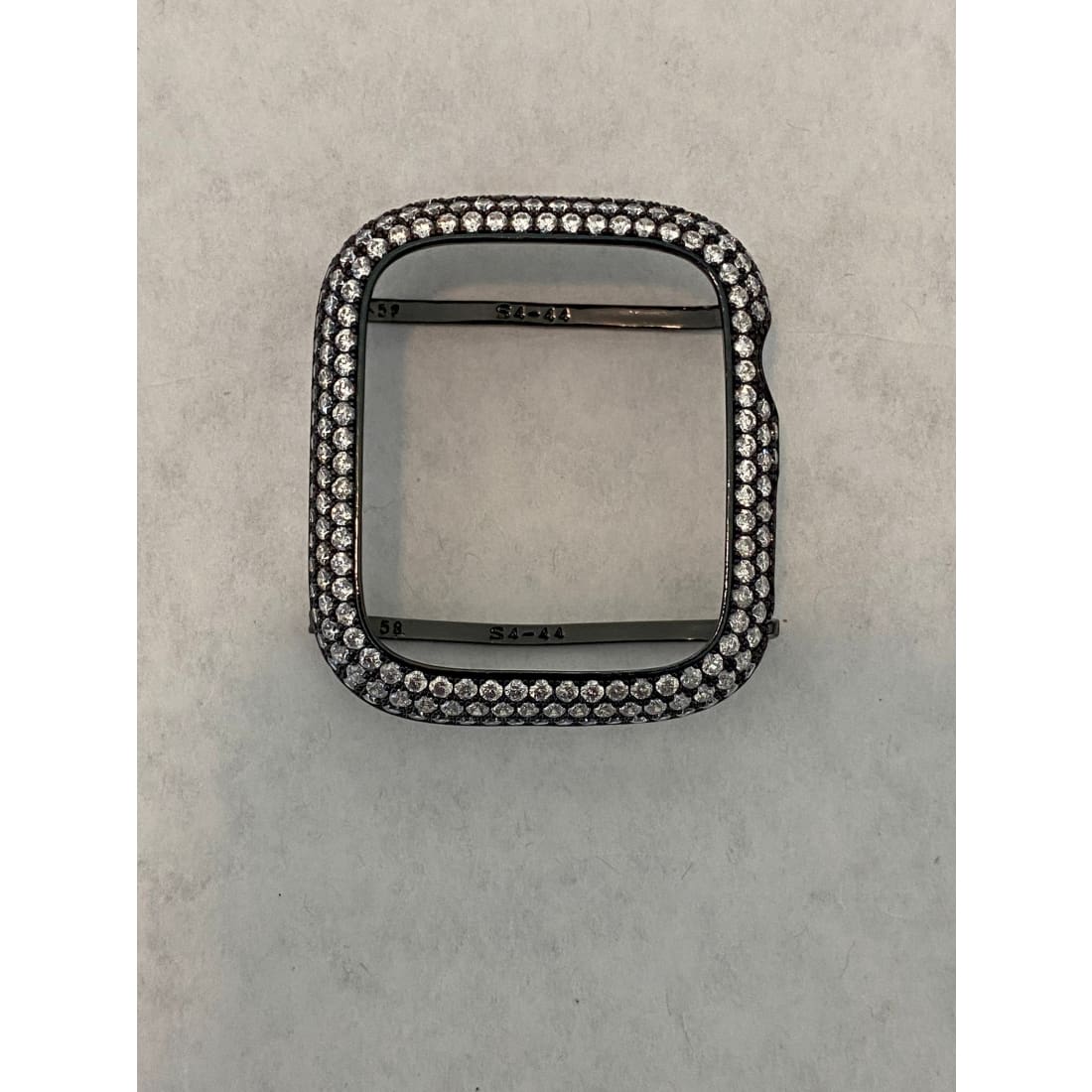 Series 1-8 Apple Watch Band Black Swarovski Crystals & or Lab Diamond Bezel Cover 38mm 40mm 41mm 42mm 44mm 45mm Iwatch Bling