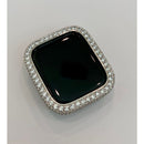 Series 1-8 Apple Watch Band Silver or Gold & or Lab Diamond Bezel Cover Smartwatch Bumper Bling 38mm-45mm