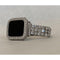 Series 1-8 Apple Watch Band Silver Swarovski Crystals & or Lab Diamond Bezel Cover 38mm 40mm 41mm 42mm 44mm 45mm Smartwatch Bumper