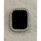Series 1-8 Apple Watch Bezel Cover 41mm 45mm Silver 3.5mm Lab Diamond Bumper for Smartwatch 38mm 40mm 42mm 44mm S1-8
