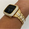 Series 1-8 Gold Apple Watch Band 41mm 45mm 38mm 40mm 42mm 44mm Swarovski Crystals & or Lab Diamond Bezel Cover Bumper Series 7