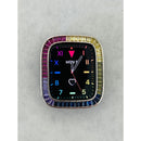Series 1-8 Rainbow Apple Watch Bezel Cover 38mm 40mm 41mm 42mm 44mm 45mm Silver Iwatch Case Bumper