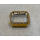 Series 2-8 Gold Apple Watch Bezel Cover Rhinestone 38 40 41 42 44 45mm Swarovski Crystal Bling Case Bumper All Sizes Custom Made