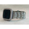 Series 7 41mm 45mm Custom Apple Watch Band Silver 38mm 40mm 42mm 44mm Lab Diamonds 2.5mm & Matching Lab Diamond Bezel Case Cover