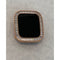 Series 7-8 Apple Watch Bezel Bumper Cover 41mm 45mm, Rose Gold Metal Baguette Iwatch Case Bling, Smartwatch Bumper