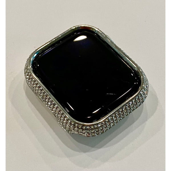 Series 7-8 Apple Watch Bezel Cover Swarovski Crystal Smartwatch Bumper Case Bling 41mm 45mm