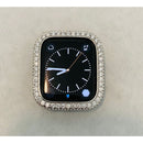 Series 7 Apple Watch Band 41mm 45mm Silver & or Lab Diamond Bezel Cover for Smartwatch Bumper Bling