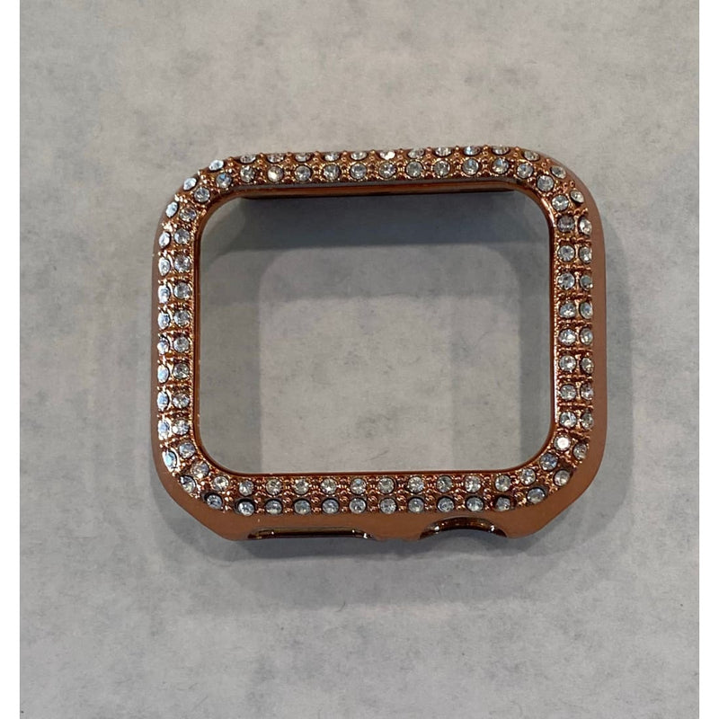 Series 7 Apple Watch Cover Bezel Rose Gold 41mm 45mm Swarovski Crystal Bumper Faceplate inSizes All Sizes Available