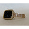 Series 8 41mm 45mm Apple Watch Band Women's & or Gold Pave Bezel Cover Lab Diamonds Smartwatch Bumper Bling