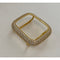 Series 8 Gold Apple Watch Band Women 38 40 41 42 44 45mm Crystal & or Pave Lab Diamond Bezel Cover Smartwatch Bling