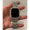 Silver Apple Watch Bezel Cover Lab Diamond Crystal Series 1,2,3,4,5,6,7,8 SE Iwatch Bling 38mm 40mm 41mm 42mm 44mm 45mm Custom Handmade
