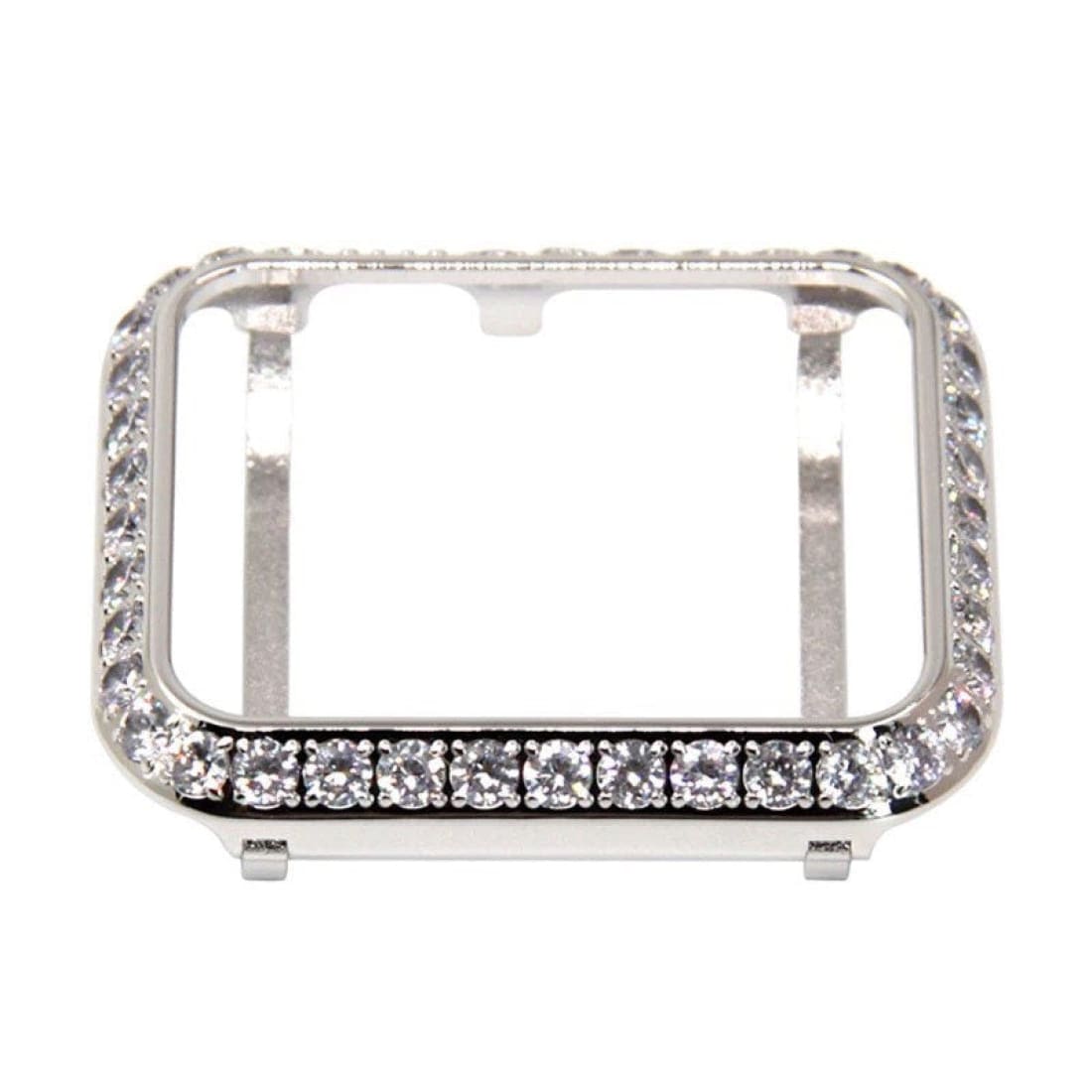 Silver Apple Watch Bezel Metal 3mm Lab Diamond Crystal Iwatch Band Bling 38mm 40mm 42mm 44mm Series 1,2,3,4,5,6,SE