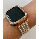 Ultra 49mm Apple Watch Band Rose Gold 38mm-45mm Swarovski Crystals Stainless Steel & or Apple Watch Bezel Cover Smartwatch Bumper