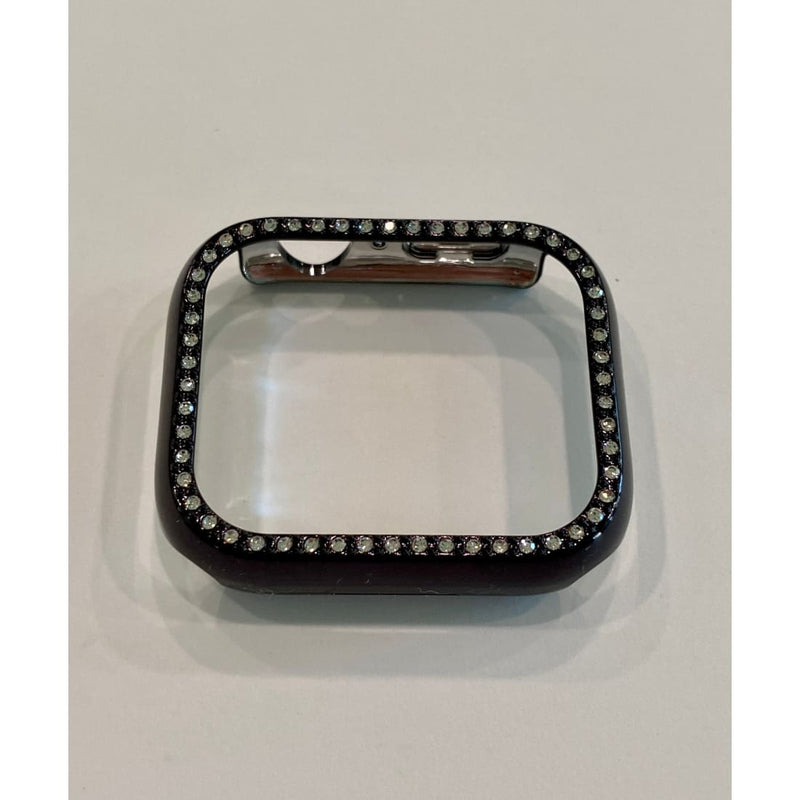 Ultra 49mm Black Apple Watch Bezel Cover 41mm 45mm Swarovski Crystal Smartwatch Bumper Case Bling Series 7-8
