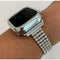 Ultra Apple Watch Band 41mm 45mm 49mm White Gold & or Silver Swarovski Crystal Bezel Case Cover Smartwatch Bumper Bling Series 7,8