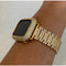 Watch Band Gold Mens or Women's Style & or Lab Diamonds Bezel Cover Iwatch Series 38mm-45mm Series 1-7