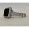 White Gold Apple Watch Band 41mm Bling & or Silver Lab Diamond Bezel Cover 38 40 42 44 45mm Series 1-8 SE